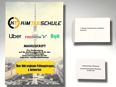 Unternehmerschein Taxi Mietwagen Lehrmaterial für die IHK Fachkundeprüfung 2025 - Bild 1 von 4