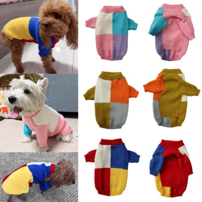 Gestrickter Hundepullover Aus Wolle Gestrickter Welpenpullover Zweibeinige ▽ - Bild 1 von 4