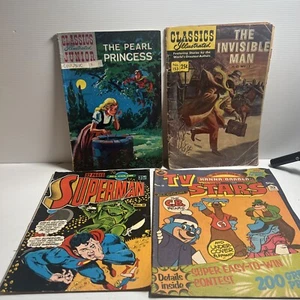 4X Comic Books-Classics Illustrated #153, Superman No8, No2 TV Stars Vintage - Picture 1 of 24