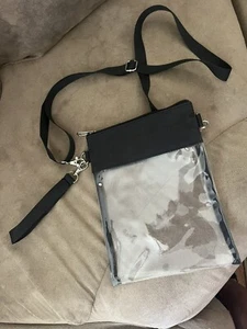 Clear Crossbody Purse Bag Stadium Approved Clear Tote Bag for Work Concert Sport - Picture 1 of 12