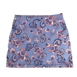 T by Talbots Skort Azul Melón Talla Med Estampado Floral Cremallera Bolsillos Laterales Pantalones Cortos Falda - Imagen 1 de 14