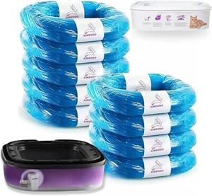 9 Pack Cat Litter Refills Bag Litter Pail Refills Cat for Litter Genie/Plus/Xl L - Picture 1 of 8