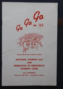 1962 Indianapolis Indiana demokratische Frauenvereine Programm Kennedy Welsh Bayh--- - Bild 1 von 1