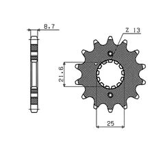 MS-D4ADE4D12C PIGNONE S AC P530-D16   82/87 GSX E (Z/E/F/G/H) 400 SUZUKI  GT 54.