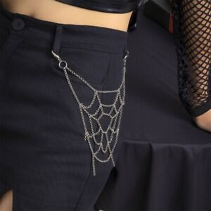 Punk Chain JeanChain y2k Pant Chain SpiderWeb Pant Chain Skirt Chain Belt Gothic
