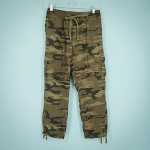 Pantalones Sanctuary Anthropologie Talla XS Verde Camuflaje Lino Carga Bolsillo  - Imagen 1 de 7