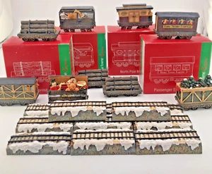 11 Tracks 9 Cars Vintage JC Penney Home Towne Express Train Christmas 1998 BOX - Picture 1 of 16