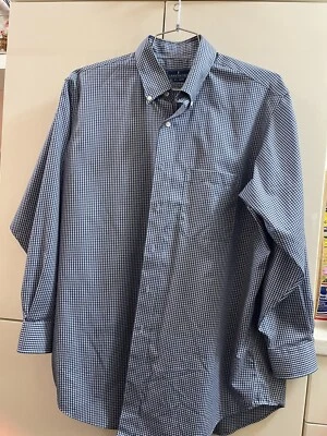 Lanesboro Checkered Button Up Dress Shirt Long Sleeve Men's Size  16-32/33 - Image 1 of 4