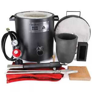 TOAUTO 12KG FORNO DI FUSIONE METALLO GAS Propano Forgia Rame Ottone Bronzo Argento - Foto 1 di 12