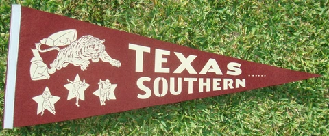 TEXAS SOUTHERN TIGERS CLASSIC MID 60s SCHOOL CREST~FULL COLOR ORIGINAL PENNANT Cover