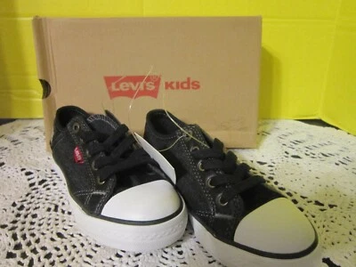  Levi's Shoes 1087443 Niños Niños Stan Buck Negro Denim Tenis Talla 3 NUEVO Foto 1 de 4