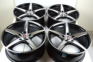 Set of 4 New 16x7 DDR ST1 Black Polished 16" Rims Wheels 5x114.3 40mm Offset - Picture 1 of 3
