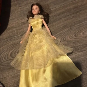 Disney La Bella e la Bestia film live action abito da ballo giallo bambola Belle #K-17 - Foto 1 di 3