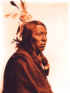 Vintage Photograph - Flying Hawk, American Indian 1900 Canvas Art Poster 18"x24" - Picture 1 of 1