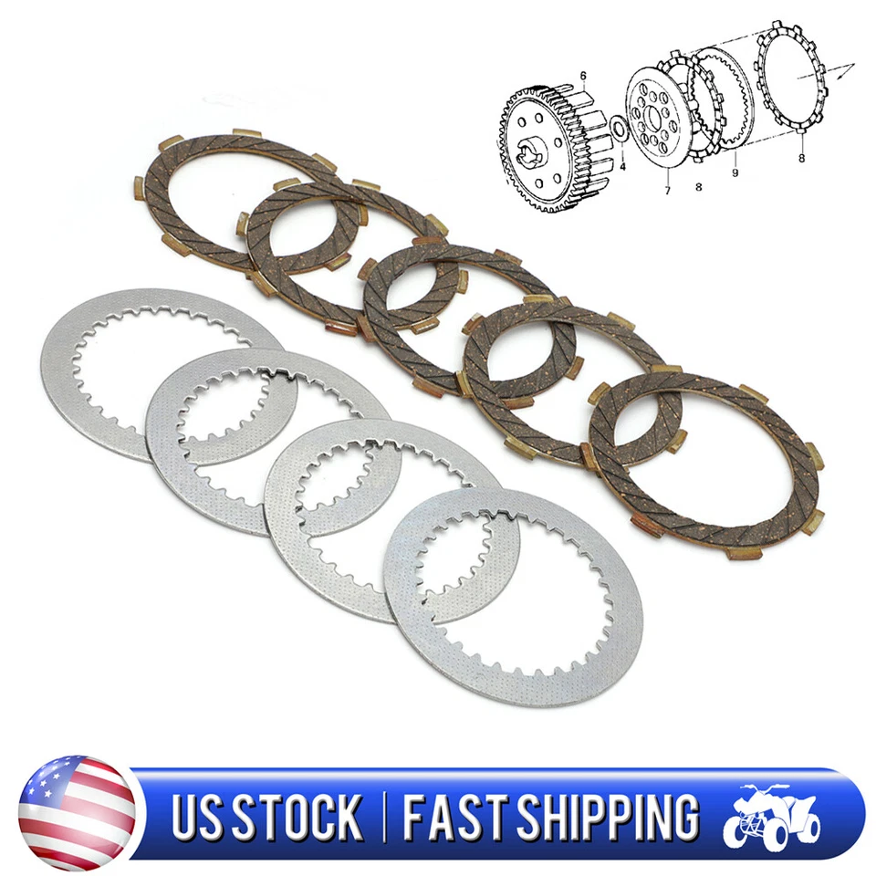 Clutch Friction Plates Kit For Kawasaki KH100 KE100 1976-1977 DJ1807SGR807SS - Изображение 1 из 4