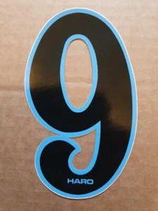  NOS BMX BOB HARO NUMBER  # 9 NINE BLACK WITH BLUE OUTLINE OLD SCHOOL  - Picture 1 of 1