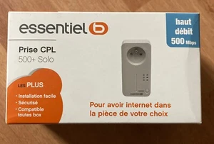 ESSENTIEL B Adaptateur PRISE CPL 500+ SOLO Mbps 200 mètres - Photo 1/3