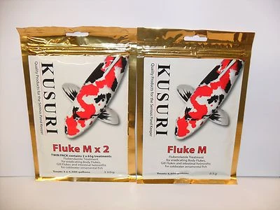 KUSURI FLUKE-M 65g and 130g Fluke Treatment. Koi. 5% Flubendazole - Image 1 of 3