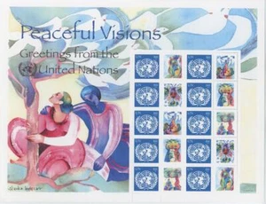 UN 2007 PERSONALIZED PEACFUL VISION SHEET SCOTT 931 MNH (S-19) - Picture 1 of 1