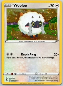 Wooloo - 222/264 - Cosmos Holo casi nuevo, Promociones Pokémon 2021 inglés - Imagen 1 de 2