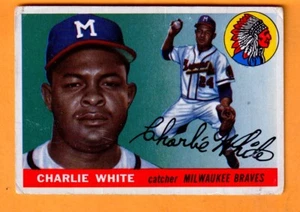 Charlie White Milwaukee Braves 1955 Topps #103 Kinston North Carolina Creased - Picture 1 of 2