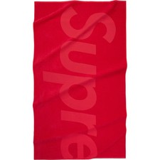 Supreme SS23 Tonal Logo Towel Red and Navy  NEW