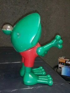 VINTAGE FROG DOLL TOY 70's BIG LARGE PLASTIC 28 CM LONG CCCP SOVIET ERA USSR  - Picture 1 of 12
