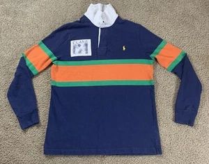 Polo vintage Ralph Lauren uomo grande manica lunga rugby polo shirt RL rafting - Foto 1 di 16