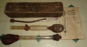 ~Antique Boxed Simplex Freezmeter Syringe by Scranton Glass Intrument Co + More~ - Picture 1 of 5