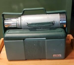 Vintage Stanley Aladdin Green Cooler Lunch Box & Thermos Combo  - Made in USA