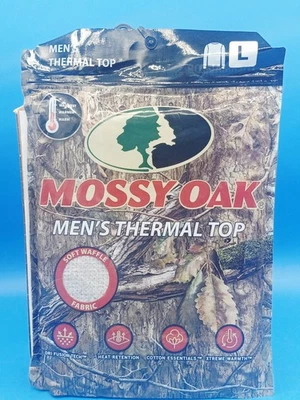 Mossy Oak Men's Thermal Shirt Size L. Color Gray  - Image 1 of 4