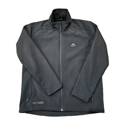 Chaqueta K-Way Para Hombre Mediana Negra Softshell 2 Cremallera Completa M Abrigo Bolsillos Capa Foto 1 de 4