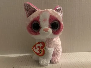 TY Beanie Boos MAI Il Gatto di San Valentino Raro Gatto Rosa Bianco 2021 - Foto 1 di 17