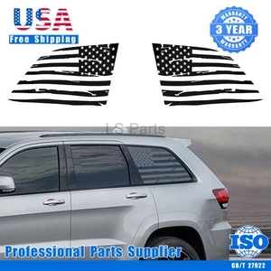 Distressed American Flag Window trim Decals Vinyl For Jeep Grand Cherokee 11-21 - Foto 1 di 10
