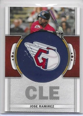 2023 Topps Series 1 - Team Logo Commemorative Patches Jose Ramirez #TLP-JRA - Image 1 of 2