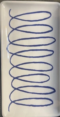 Kate Spade New York 10"x5" Rectangular Charlotte Street Blue Swirl Ceramic Tray - Image 1 of 4