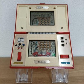 Nintendo Game & Watch Mickey & Donald Console Red Tested Used 1980 Japan Retro