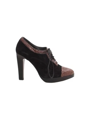 Nicole Farhi Women's Heels UK 6 Black Animal Print 100% Other Platform - Image 1 of 4