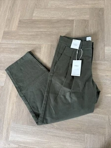 Pantalón chino cónico delantero plisado Marks and Spencer para hombre W30 L29 - Imagen 1 de 6