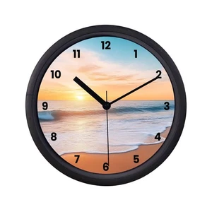 Sandy Beach at Sunset Wall Clock Tropical Beach House Decor - Picture 1 of 3