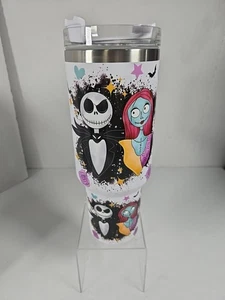 Vaso aislante Disney Pesadilla antes de Navidad Jack y Sally 40 oz NUEVO - Imagen 1 de 5