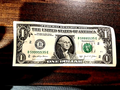 Trinary Dollar Fancy Serial Number B 59995535 E - Image 1 of 2