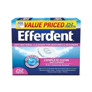 Efferdent Denture Cleanser Tablets, Complete Clean, Tablets, 252 Count - Picture 1 of 9