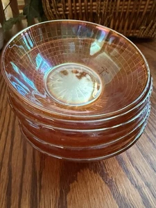 Fünf Vintage Dessertschalen Hazel Atlas "Checkers" Berry Bowl Set 30er-50er USA  - Bild 1 von 11