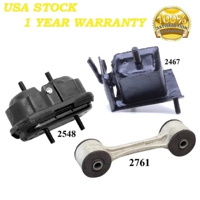 3PCS MOTOR & TRANS MOUNT FIT 1986, 1988 PONTIAC FIERO 2.5L - AUTO TRANS - Image 1 of 4