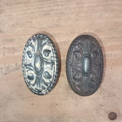  poignées de porte en fonte  serrure  La Paire  - Photo 1/4