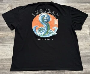 Tuned In Tokyo Legends Water Dragon Shirt Herren Größe 2XL Schwarz Kurzarm - Bild 1 von 6