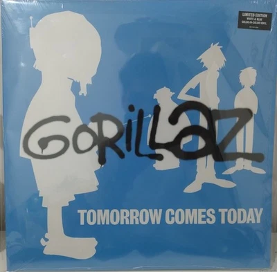 GORILLAZ " TOMORROW COMES TODAY " SEALED UK LP BLUE / WHITE VINYL ** CLASSIC ** - Image 1 of 3