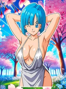 Anime Waifu Dragon Ball Z Bulma 6" Vinyl Sticker - Picture 1 of 1
