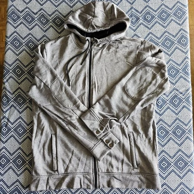 Apt. Sudadera con capucha vintage gris con cremallera 9 para hombre - talla grande, interior súper suave Foto 1 de 4